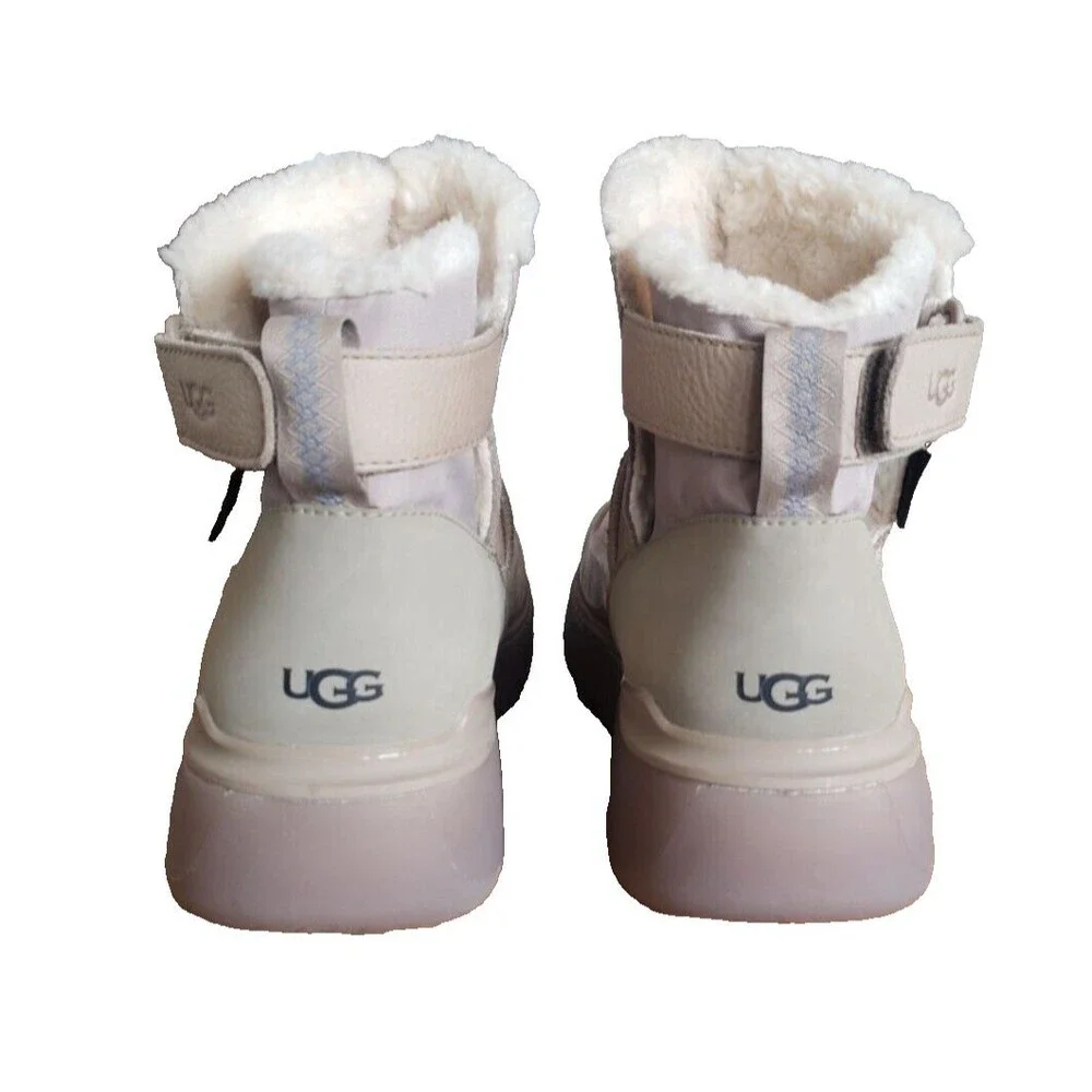 UGG Men’s M City Mini Boots Size 14 Dune Tan Waterproof Leather Winter Shoes